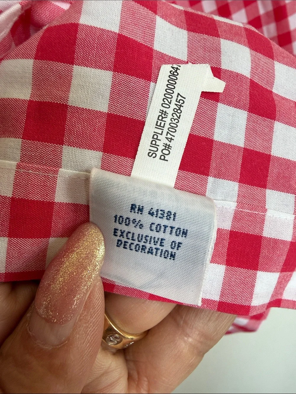 Polo by Ralph Lauren Red and White Gingham Button-Down Shirt